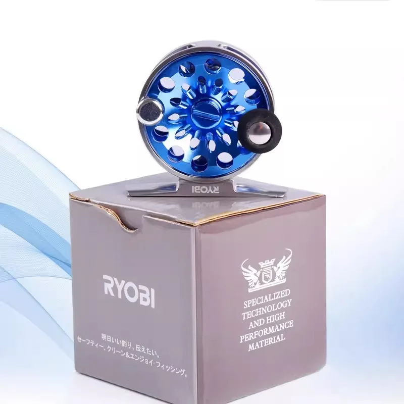 Ryobi japonés Libby Mini carrete de pesca fresco carrete de pesca en hielo de Metal carrete de pesca frontal pesca de invierno pesca con mosca balsa carrete de pesca - imagen 5