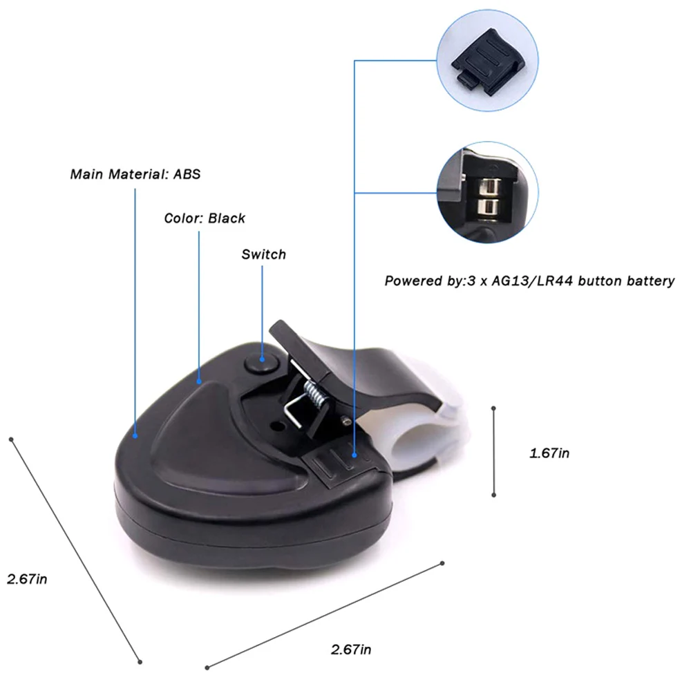Alarmas de pesca con luz LED para ajustar el sonido, alarma de mordedura de carpa portátil, indicador de alerta de engranaje, barra de amortiguación, herramienta de pesca fuerte con batería - imagen 5