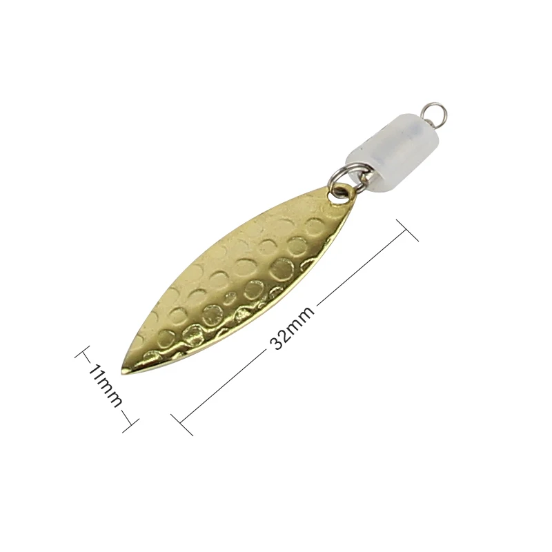 Mosodo-SEÑUELOS giratorios de pesca, 4 piezas, hojas de sauce, cucharilla de Metal, cola giratoria, Buzzbait, plantilla de lubina, aparejos de pesca - imagen 2