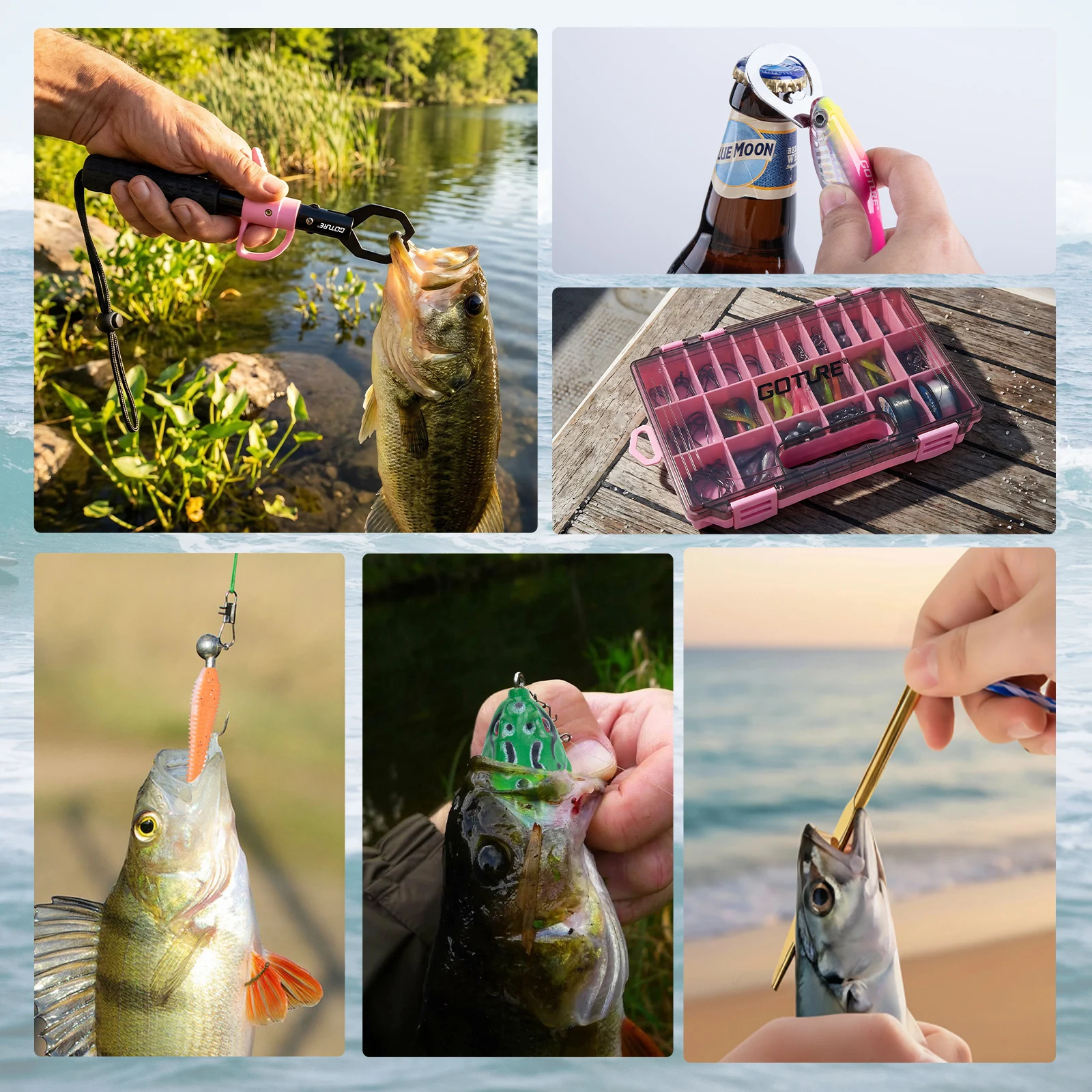 Estuche organizador del kit de pesca Goture