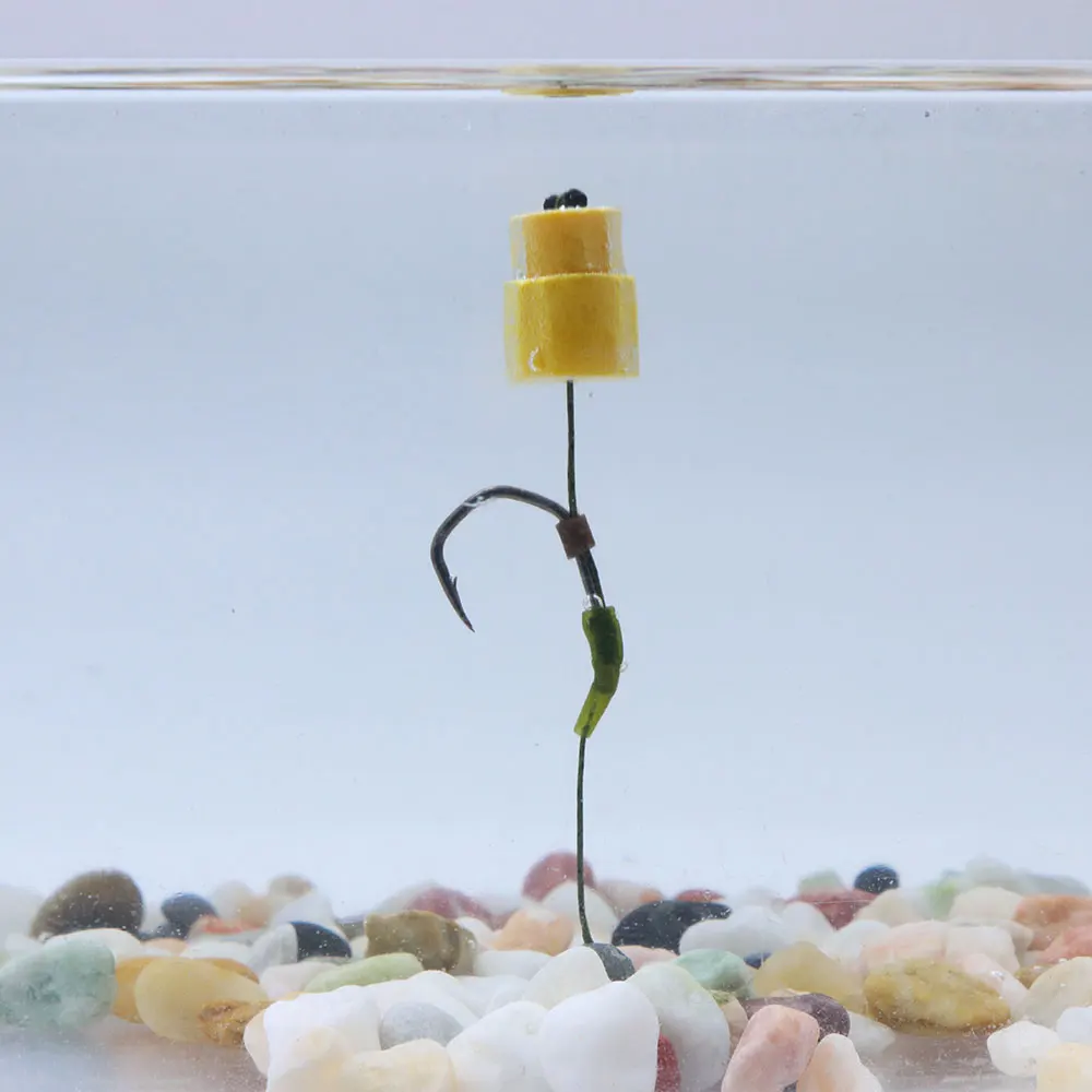 Alimentador de método de cebo para pesca de carpa, Boilies emergentes para aparejo de pelo, accesorios de pesca, aparejo Ronnie, aparejos terminales gruesos de carpa, 15 Uds. - imagen 4