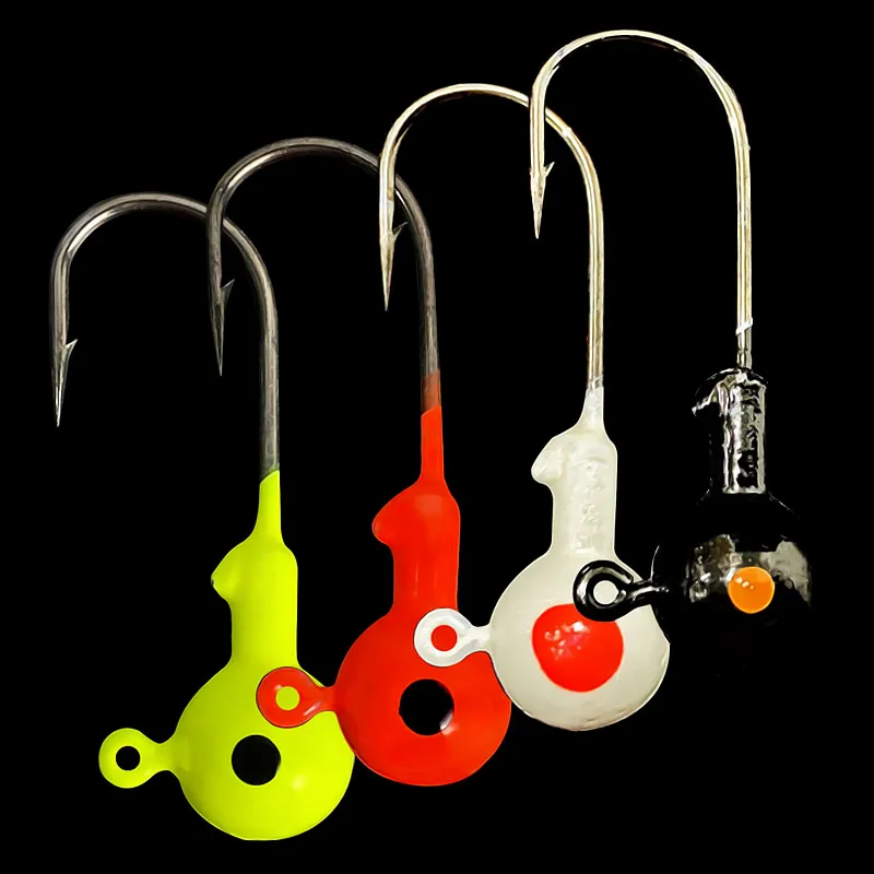 Bazooka-Juego de señuelos blandos de 32 piezas, cebo de pesca Artificial, Wobblers, Jighead de silicona, Kit de cabeza Jigging, Easy Shiner, Invierno - imagen 3