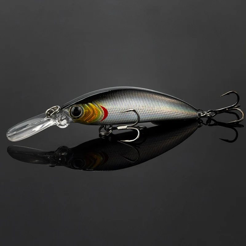 1 Uds 70mm 6g de profundidad hundimiento Minnow señuelo de pesca artificiales cebos duros Crankbait Wobblers trucha lubina señuelo