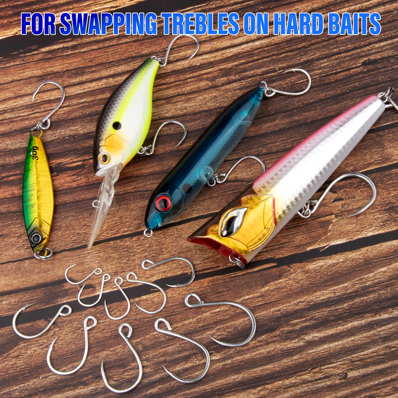 Anzuelos circulares ojo grande para crankbait, popper y spinner - imagen 4