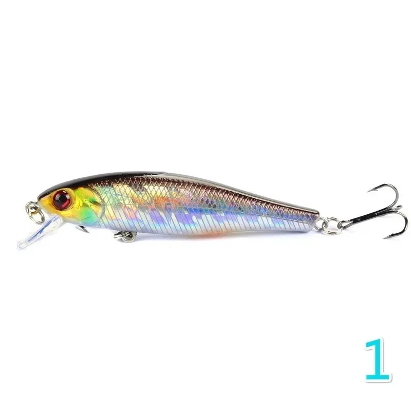 Minnow cebo duro artificial, biónico, ojos 3D, Wobbler flotante, Crankbait, Bass Trolling, aparejos de pesca, 8,5 cm, 9,2G, 1 piezas - imagen 4