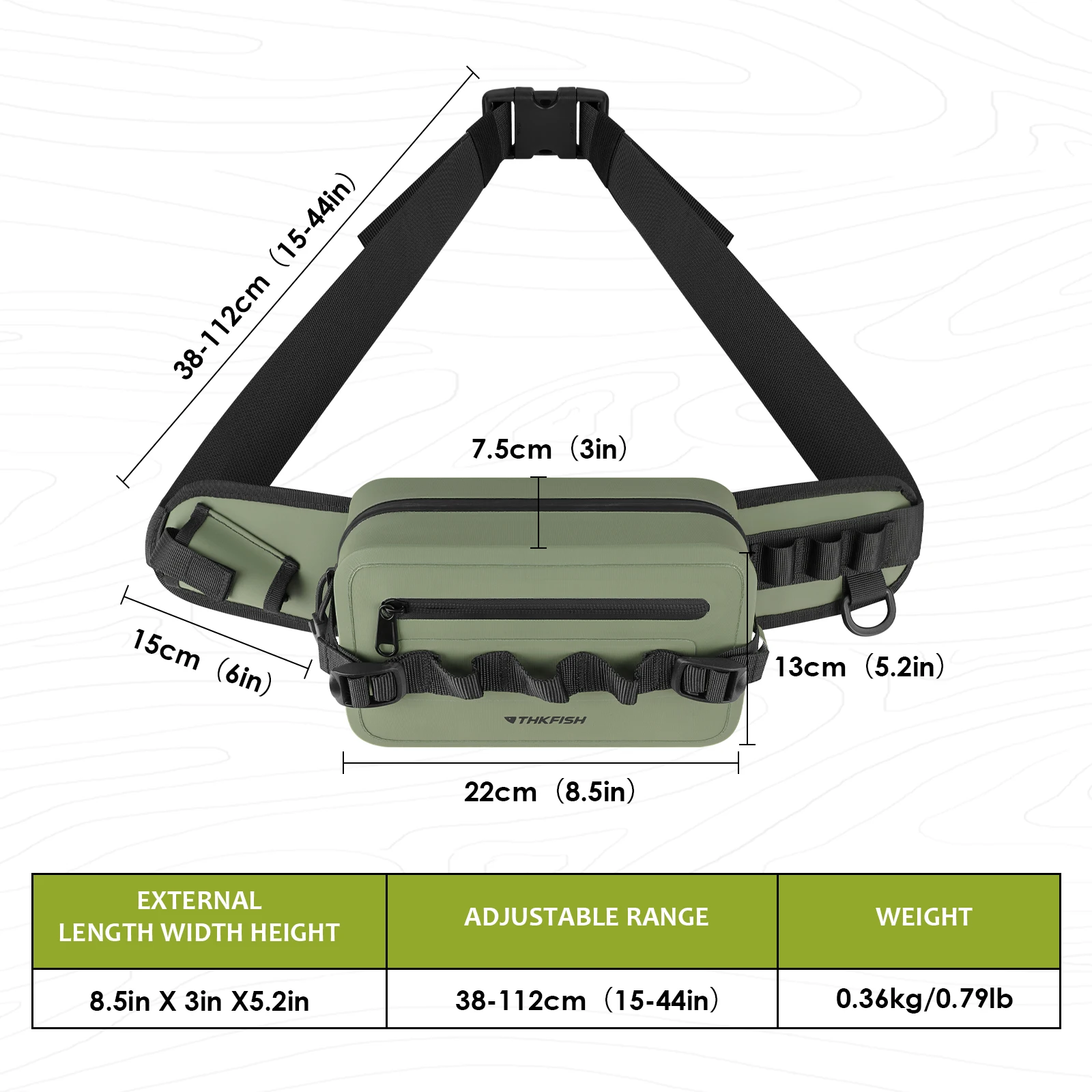 Bolsa de pesca verde multifuncional, bolsas para aparejos de pesca, almacenamiento de señuelos de peces, riñonera, bolsa para caña de pescar, mochila negra impermeable - imagen 5