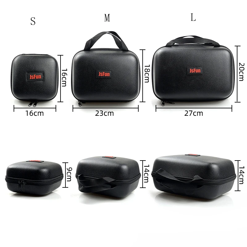 Bolsa de pesca giratoria S/M/L, funda de PU, bolsa de carretes de pesca a prueba de golpes, estuche de almacenamiento de aparejos de pesca impermeable para 1-2 carretes de pesca - imagen 4