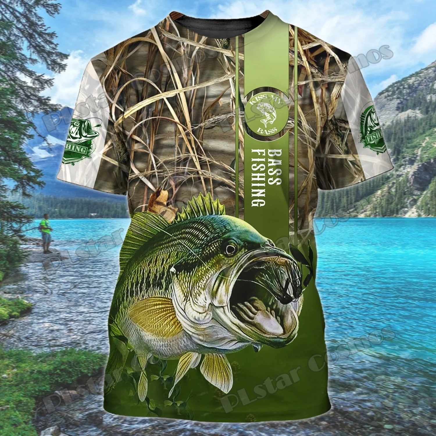 PLstar Cosmos Bass/Pesca de trucha 3D completamente estampado camiseta de moda para hombre verano Unisex pantalón corto Casual camiseta de manga TX292 - imagen 4
