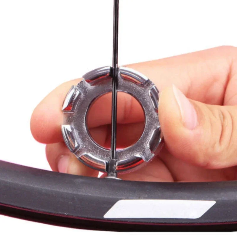 Llave para radios de bicicleta, llave de ajuste de llanta de buje de bicicleta, herramienta, herramienta de reparación de cables de eje de desmontaje de bicicleta de carretera de montaña pequeña - imagen 2