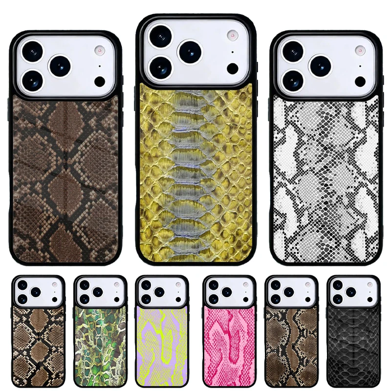 Funda iPhone estampado piel serpiente 17 Air 16e 15 14 13 Pro Max