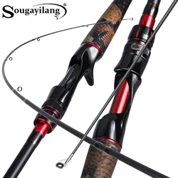 Sougayilang Caña Giratoria de Carbono Ultraligera – Pesca en Agua Dulce
