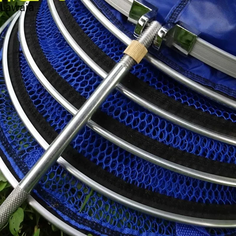 Lawaia red de pesca plegable y multifuncional, bolsa de red de pescado gruesa y de secado rápido para rellenar bolsas de pescado, 2m/3m/4m - imagen 2