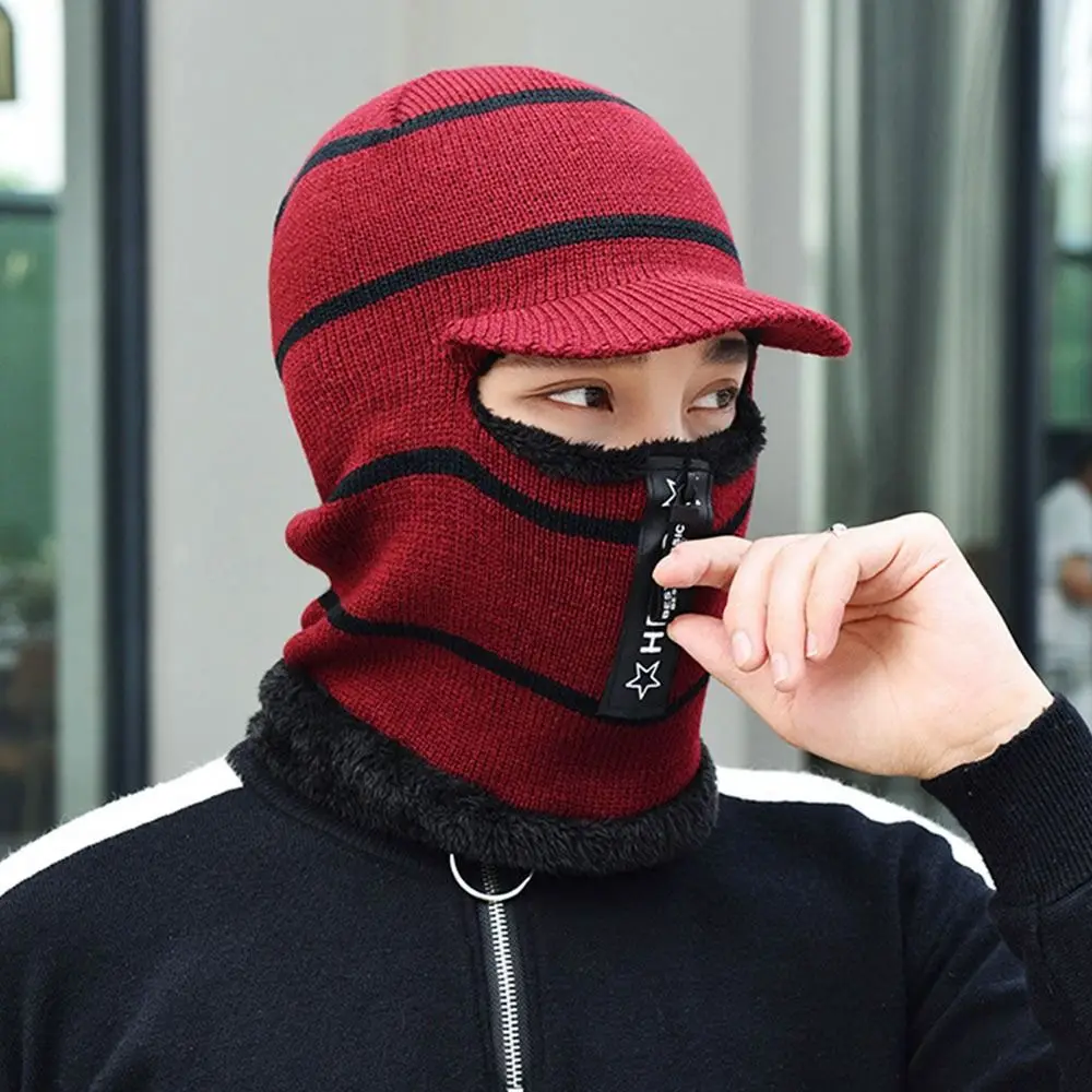 Gorro térmico de invierno, bufanda de lana, bufanda suave para el cuello, gorro cálido a prueba de viento, pasamontañas para exteriores - imagen 4