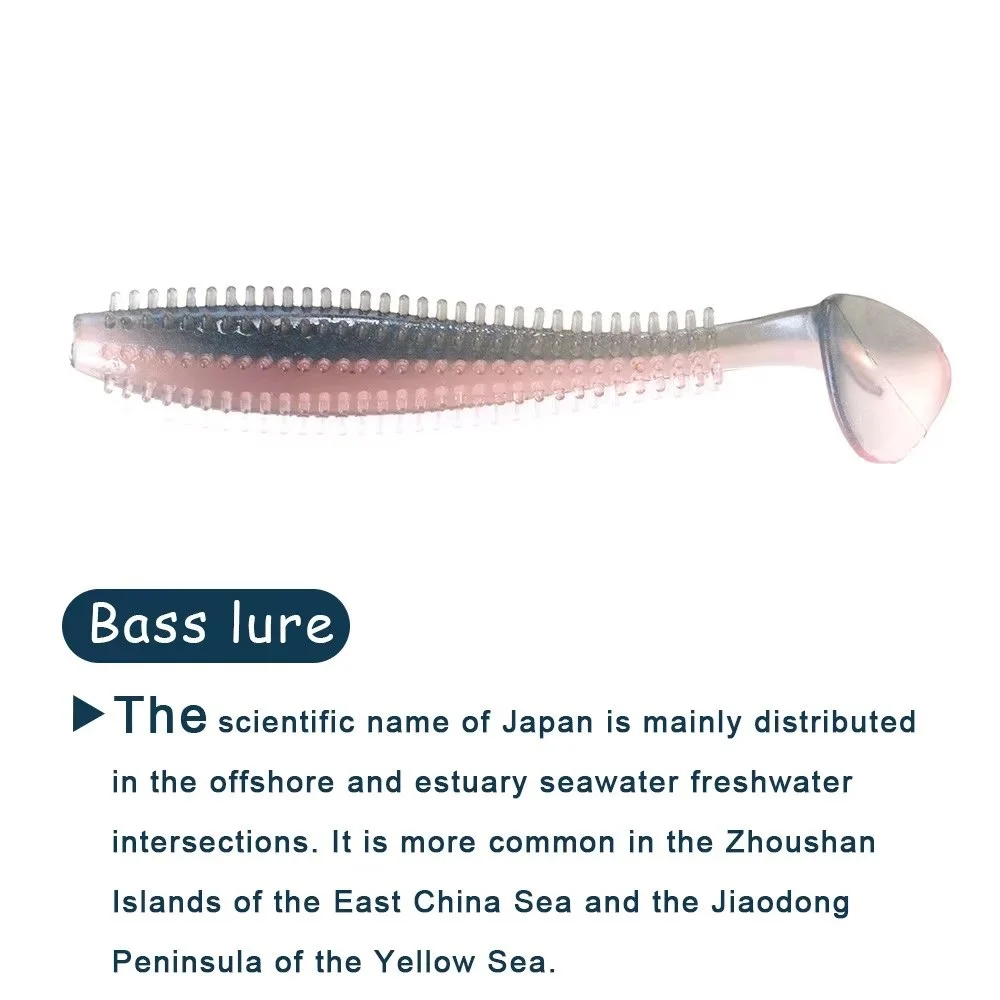 NGB 9/12cm cebo de silicona cola en T señuelo de pesca suave 4-5 Uds sábalo Jigging gusano cebo de pesca Artificial para lubina Wobblers - imagen 5