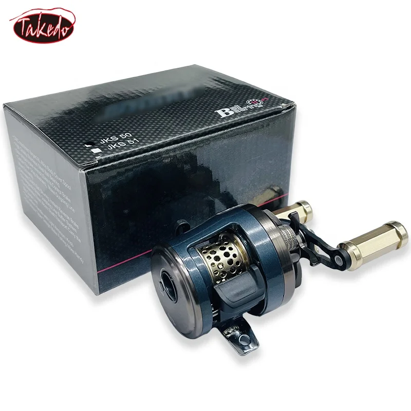 Carrete de tambor fundido TAKEDO, arrastre máximo, rodamiento de 5KG, 11 + 1B, cuerpo de Metal, carrete de pesca de fundición, pesca en agua dulce y salada - imagen 5