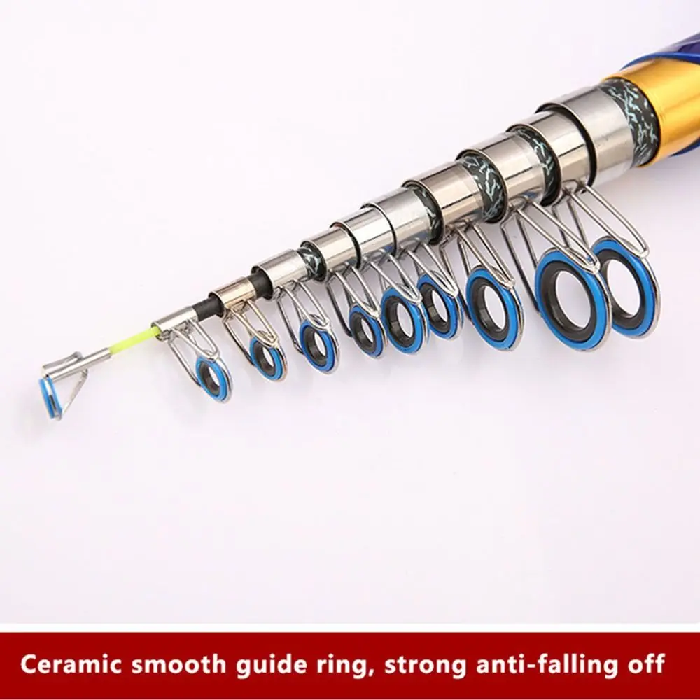 Caña de pescar telescópica de tiro lejano, caña de mar pequeña ultraligera de alta sensibilidad, caña giratoria de fibra de vidrio de 1,0-2,4 m, pesca en el lago - imagen 2