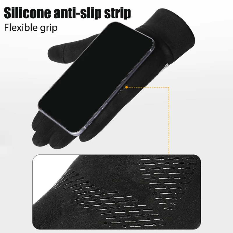 Guantes de pesca de invierno, guantes de corte de dos/tres dedos, a prueba de viento, antideslizantes, cálidos, equipo de escalada para ciclismo - imagen 4