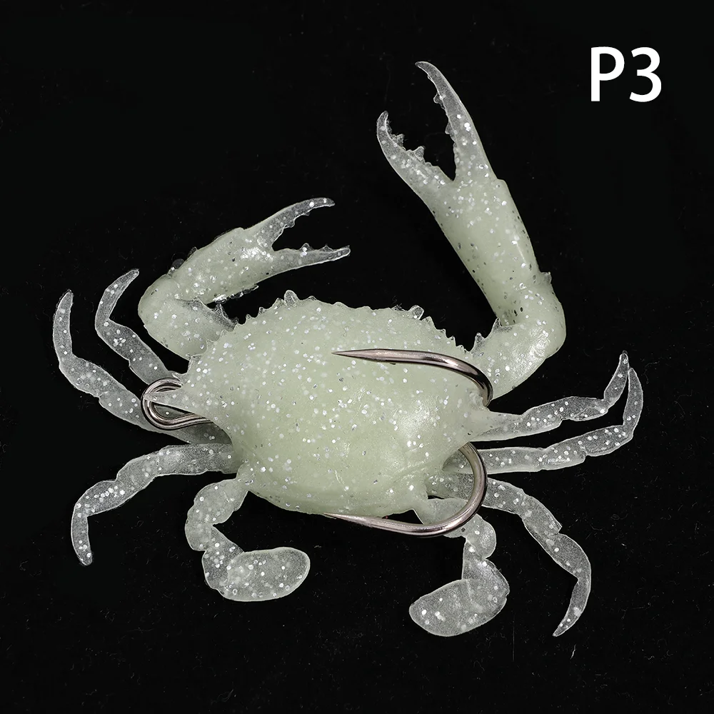 Señuelo cangrejo 3D biomimético con anzuelo para pesca de mar - imagen 3
