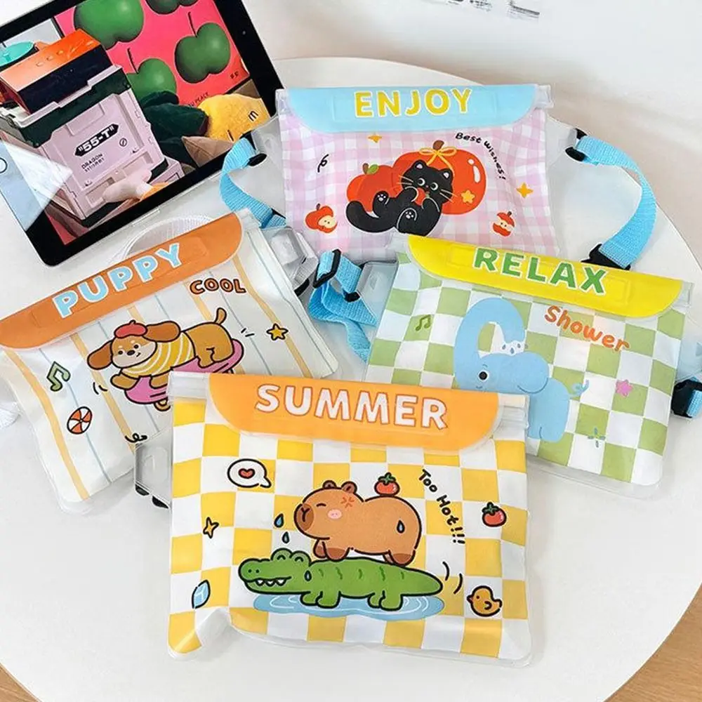 Nuevo Bolsa impermeable para teléfono móvil con pantalla táctil, funda para teléfono móvil de gran capacidad, riñoneras ajustables para verano - imagen 2