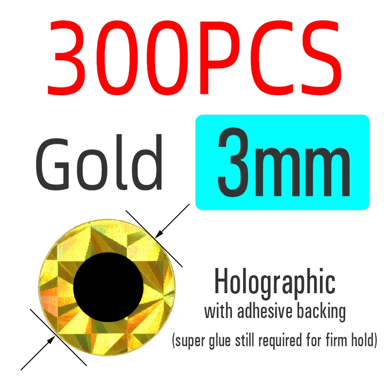 3mm Gold 300pcs