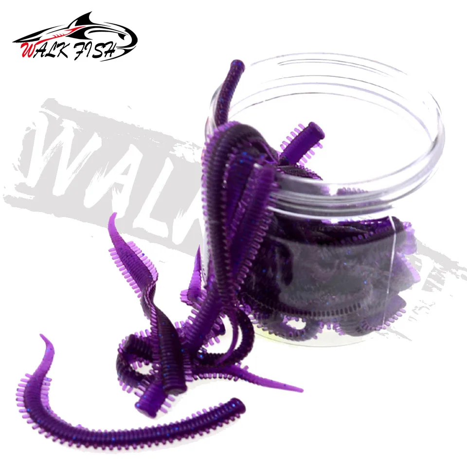 WALK FISH-señuelo de gusano de pesca supersuave, 30 piezas, 0,75g/8,5 cm, cebo de lombriz de tierra, TPE, materiales respetuosos con el medio ambiente - imagen 4