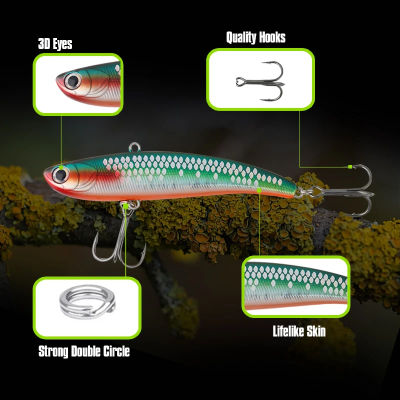 FJORD 90mm 29g VIB Wobbler señuelo de pesca equilibrio invierno vibrante Pike cebo Jerkbait perca Trolling hundimiento accesorios de pesca - imagen 5