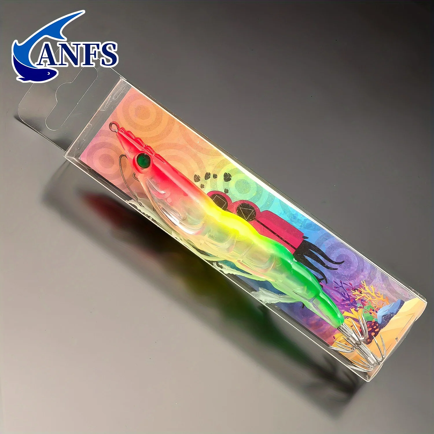 ANFS 1 pieza/5 piezas de accesorios de calamar brillantes: camarones artificiales, cebo de calamar, cebo para peces - imagen 5