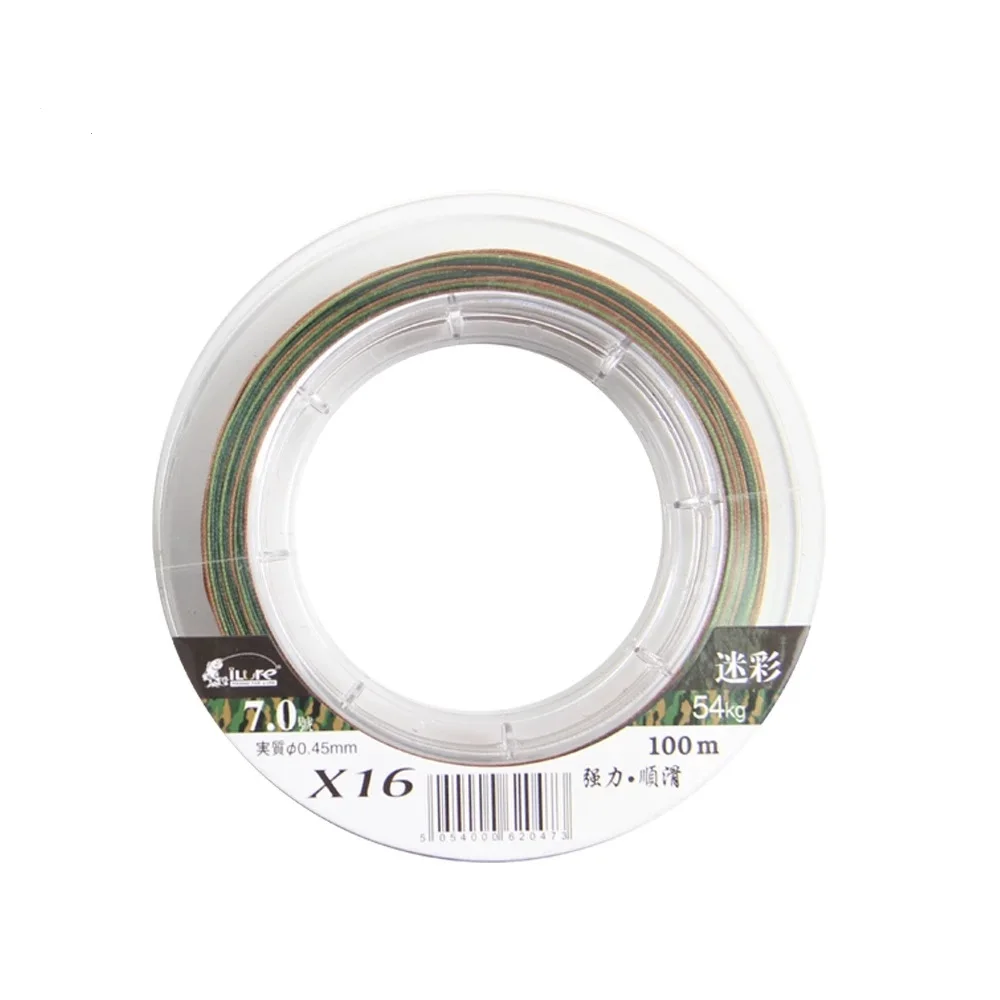 16 hebras de cuerda trenzada línea de pesca multifilamento 100M pesca de carpa alambre trenzado japonés todo para accesorios de pesca línea de PE marino - imagen 5