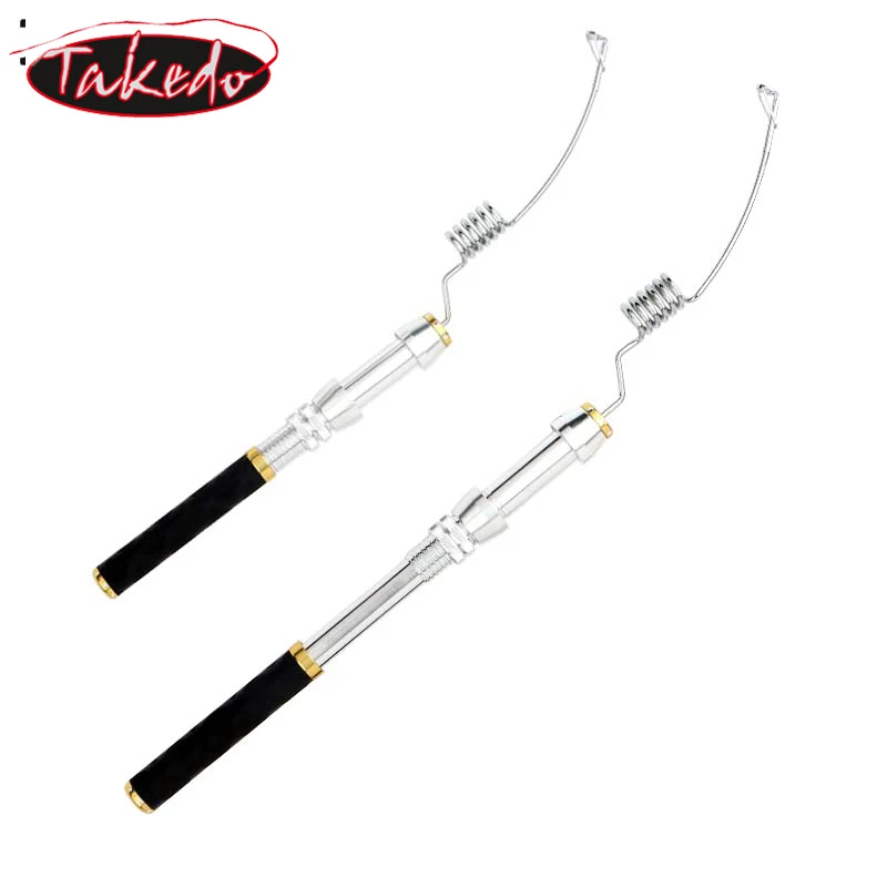 TAKEDO MYIZL-caña de pescar de mar de 2 secciones, cañas de pescar de acero inoxidable, barco con mosca de hielo, caña giratoria de resorte para carpa, trucha y lubina - imagen 4