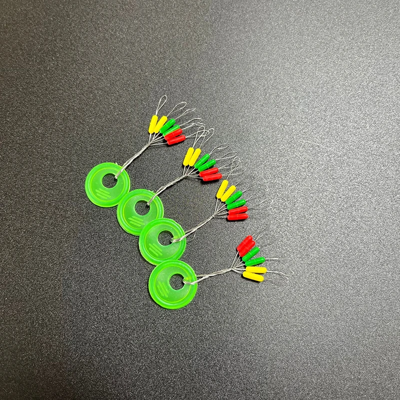 Tapón de goma flotante para pesca, accesorios de aparejos de línea de pesca en el espacio, ovalados, 600 piezas, 100 grupos - imagen 3