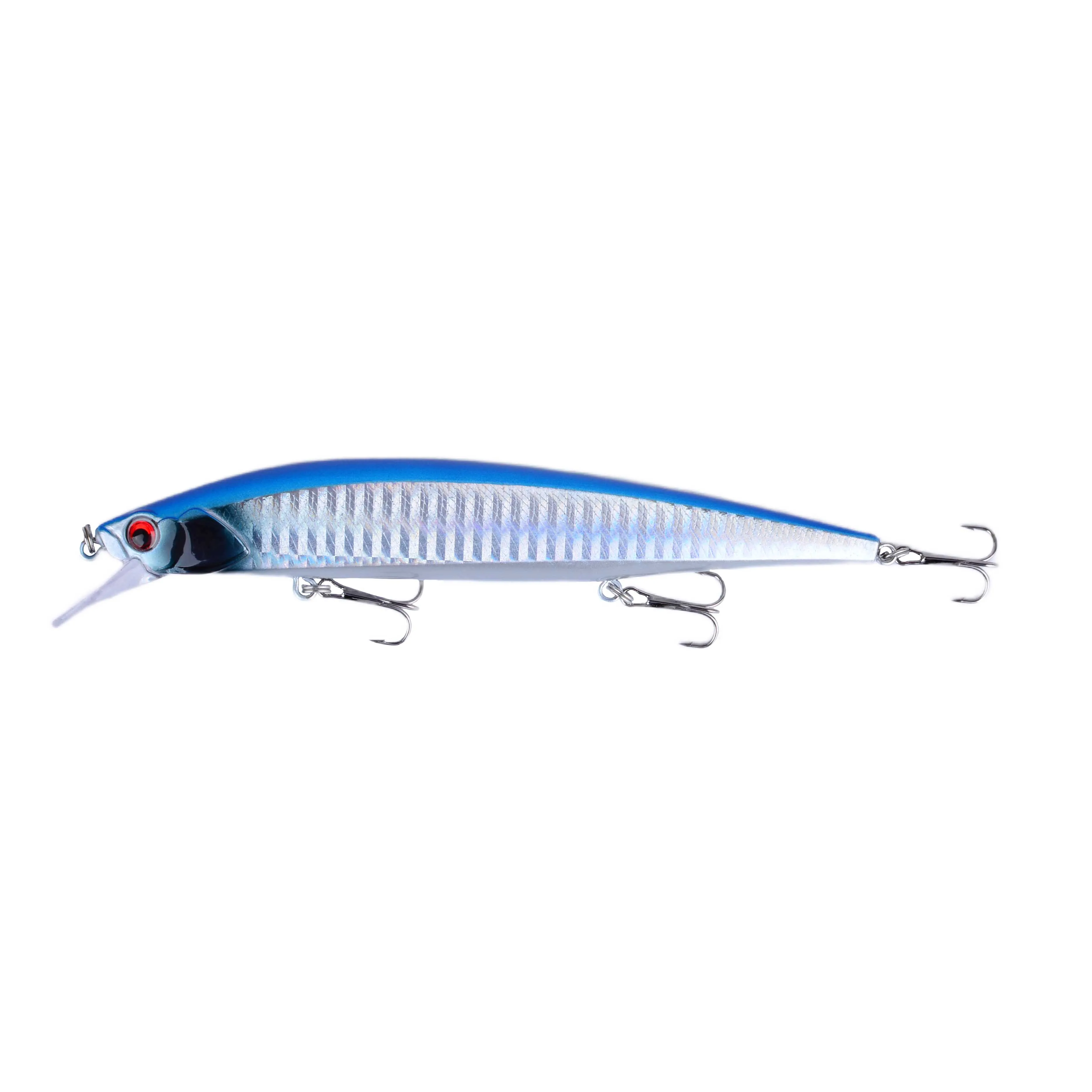 Señuelo de pesca Minnow, cebo Artificial duro láser, ojos 3D, Wobblers, aparejos de pesca de carpa, Jerkbait flotante, 1 ud. - imagen 4