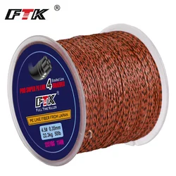FTK-sedal de pesca de alambre trenzado de PE, 114M, 4 hebras, 0,16mm-0,35mm, 15LB-45LB, línea de fibra multifilamento súper fuerte japonesa
