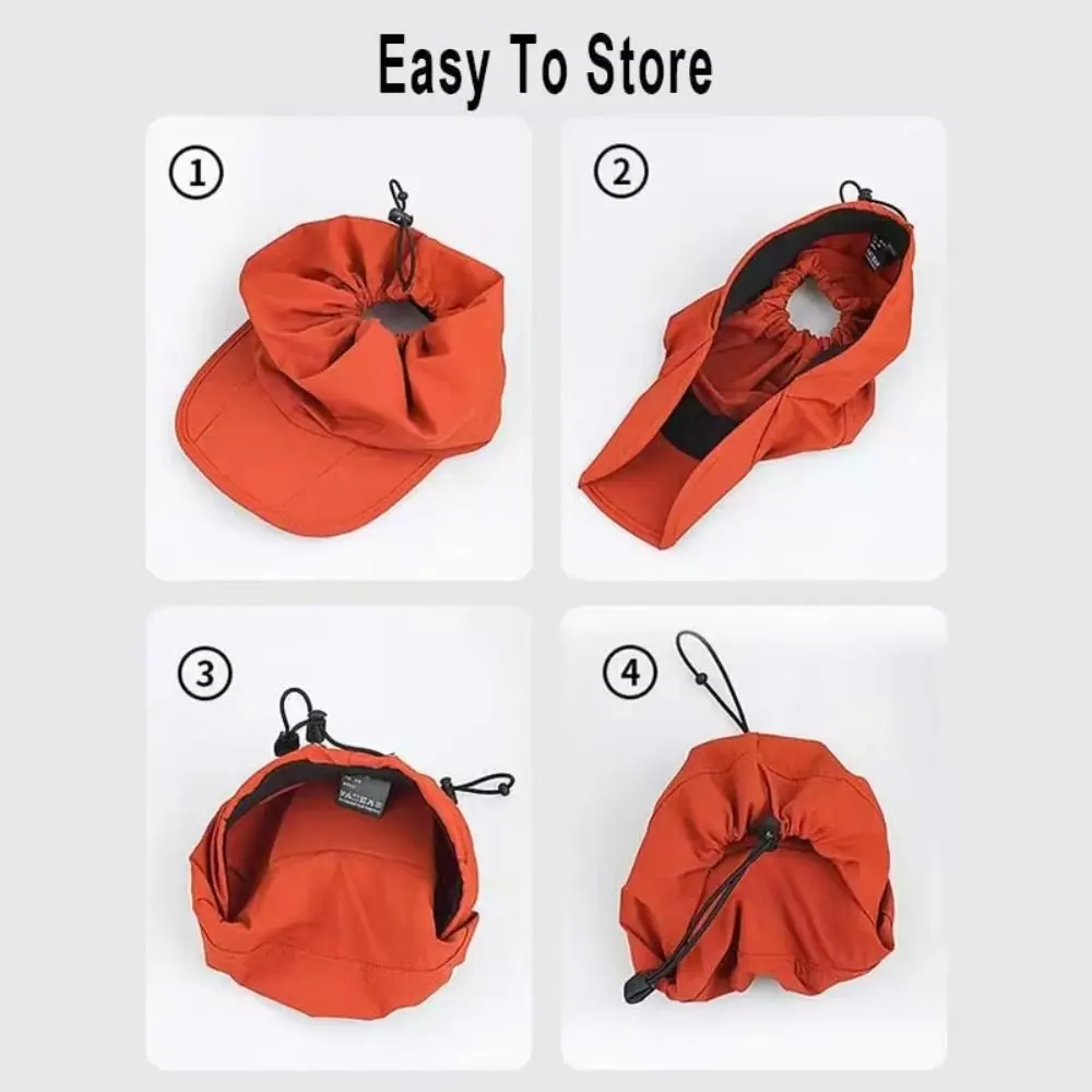 Sombrero de copa vacío de poliéster a prueba de sol, sombrero de secado rápido plegable ajustable para exteriores, protección UV, gorra deportiva impermeable para viaje para hombre - imagen 4