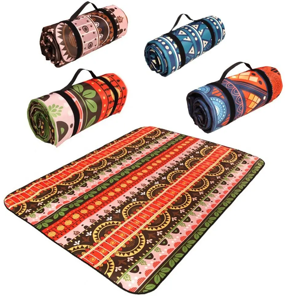 Estera de Picnic con estampado Vintage creativo, estera impermeable resistente al desgaste para exteriores, estera de Camping gruesa plegable para uso en exteriores - imagen 3
