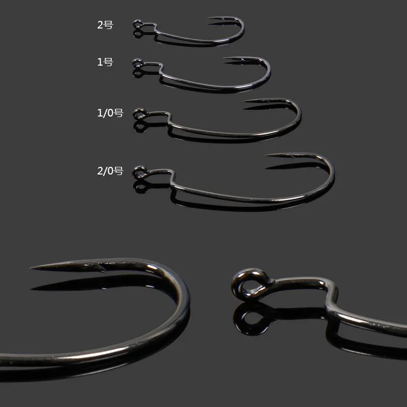 Anzuelos de Pesca de Mar, anzuelo de lubina grande, de acero de alto carbono, con púas, para señuelo de pesca suave, 300 piezas - imagen 3