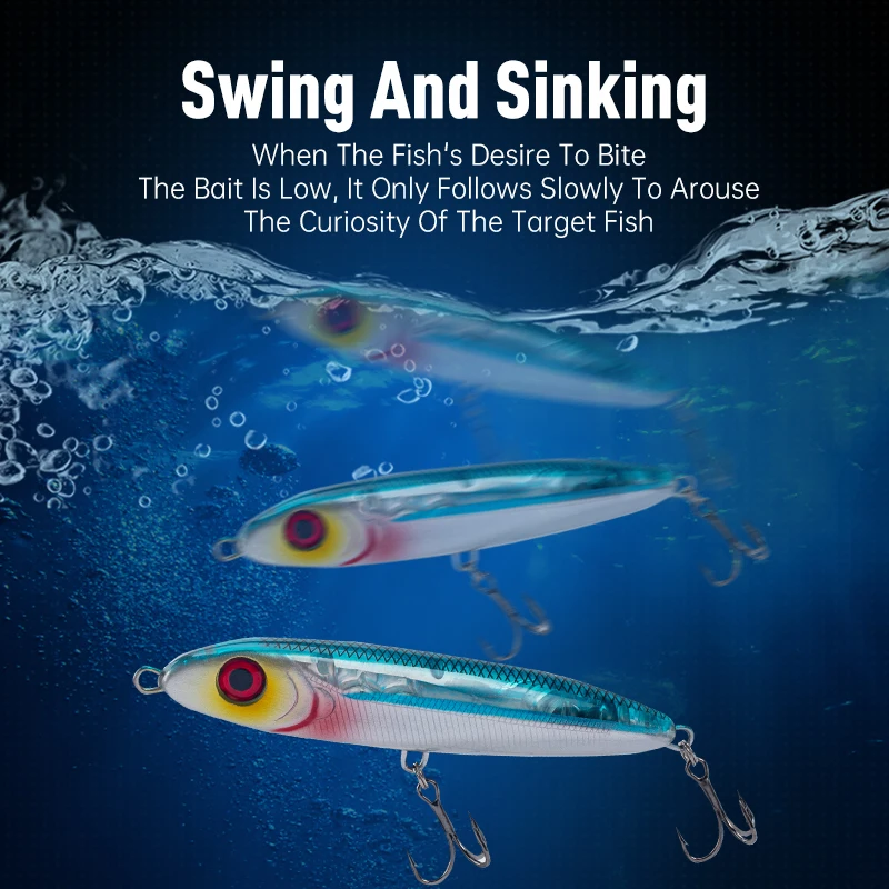 LEYDUN Ministre Jack Stickbait-señuelos de pesca con lápiz que se hunde, 105mm, 23g, 120mm, 35g, buena natación, cebos duros, Wobblers para lubina - imagen 4