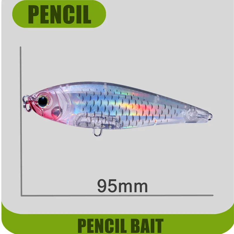 Señuelo 3D para Pesca en agua salada, cebo Artificial de 95mm y 17g para trucha, Wobblers - imagen 2