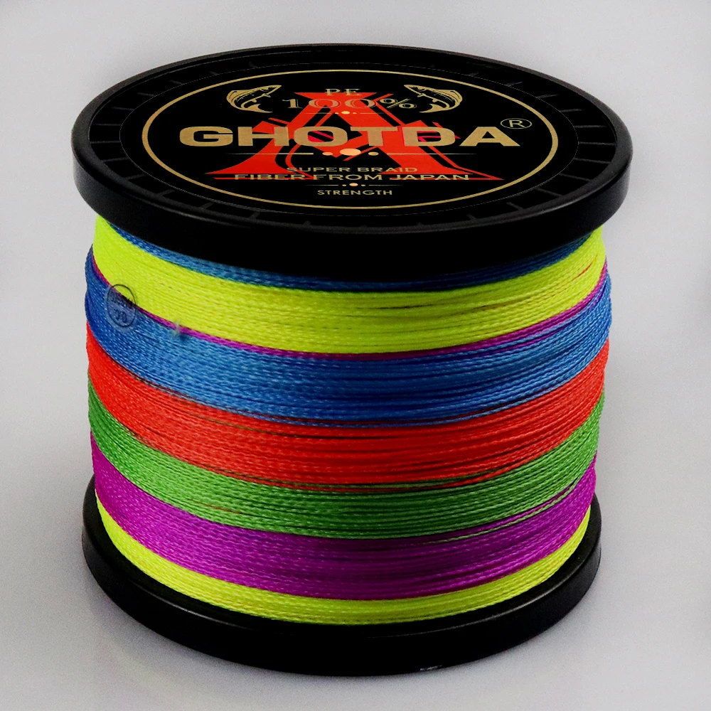 GHOTDA-Hilo de pescar trenzado de 4/8 hebras, multifilamento de 100M, 300M, 500M, 1000M, todo para accesorios de pesca de carpa, 10lb-80lb - imagen 2