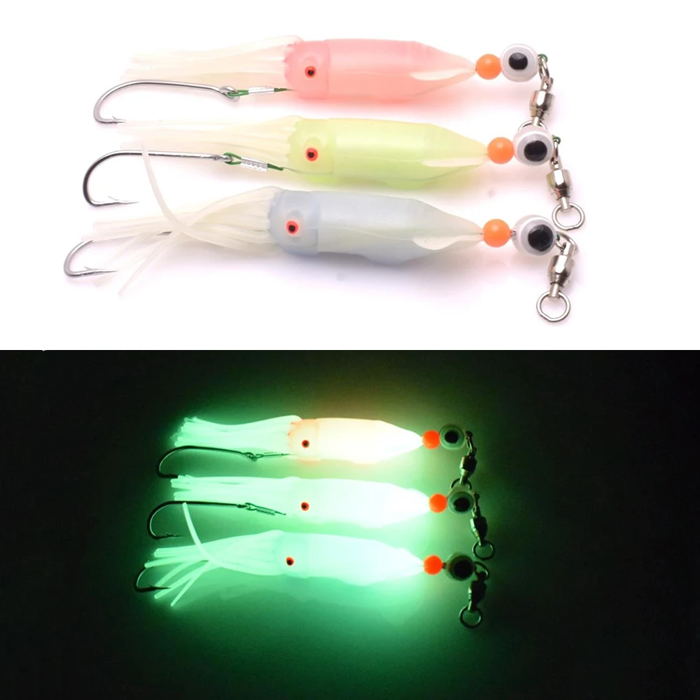 Cebo de calamar luminoso oscilante para pesca en aguas profundas - imagen 4