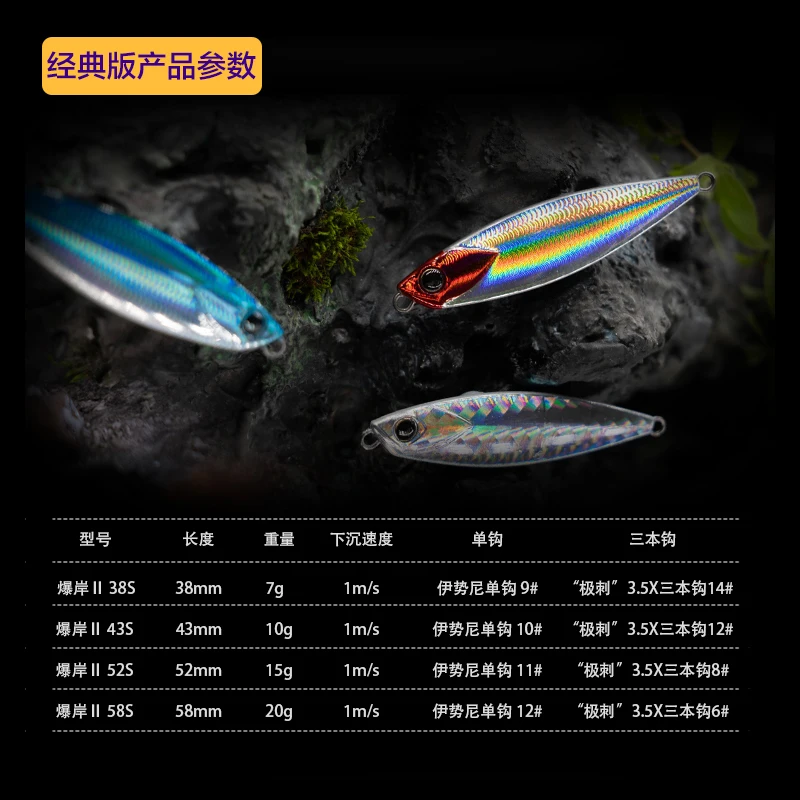 EWE BAOAN2-señuelo de pesca Jigging de Metal, 7/10/15/20/30g de tiro largo, edición clásica, Wobbler de hundimiento rápido, aparejos de cebo falso de Lucio, nuevo - imagen 3