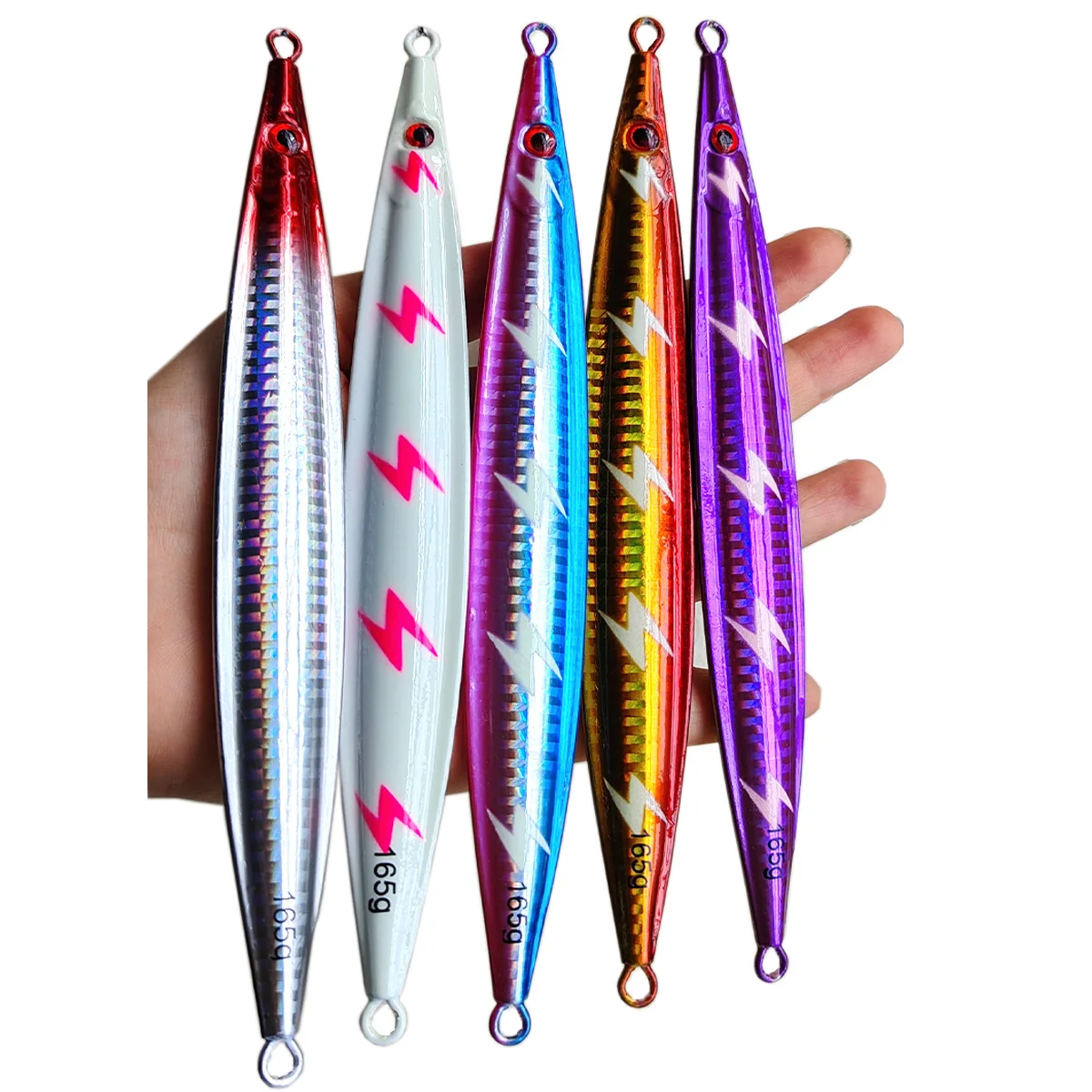 110g130g165g plantilla de Metal de paso lento Shore Jigging Pebble Stick cebo de agua salada Vertical señuelo de pesca de aguas profundas atún Marlin Wahoo Mahi - imagen 5