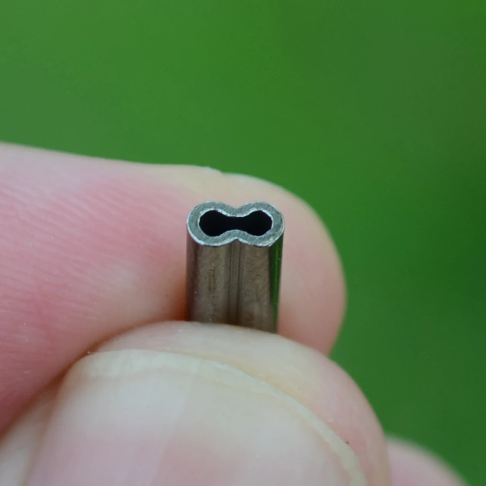 Tubo de pesca de cobre doble, manguitos de prensado, conector, accesorios de pesca, 50 unidades - imagen 2