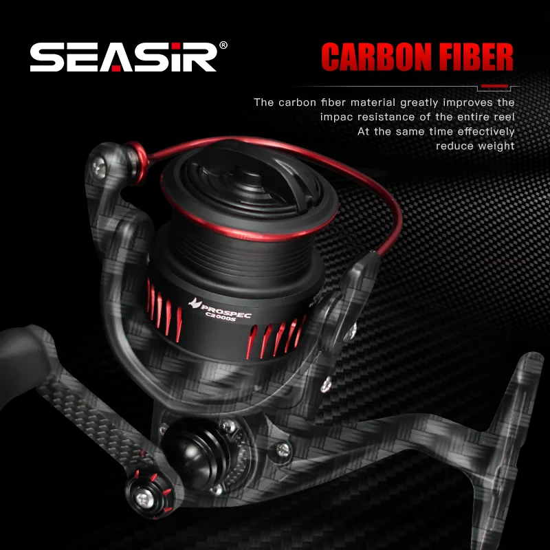 Carrete Spinning Seasir P-Series Prospec – Fibra de carbono 8+1BB - imagen 3