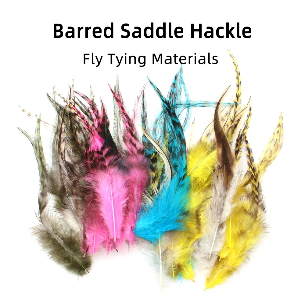 Wifreo-sillín de color Natural para pesca, materiales de atado de moscas para agua dulce y salada, 14cm, 10 unids/lote por paquete - imagen 2