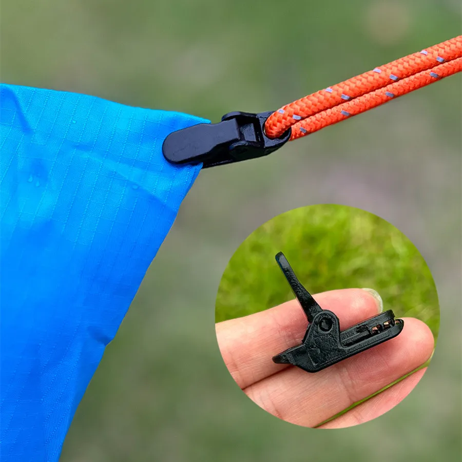 Abrazaderas para toldo de tienda, abrazaderas de agarre de bloqueo de alta resistencia, Clips para lonas de acampada, accesorios para tienda, 5/10 Uds. - imagen 3
