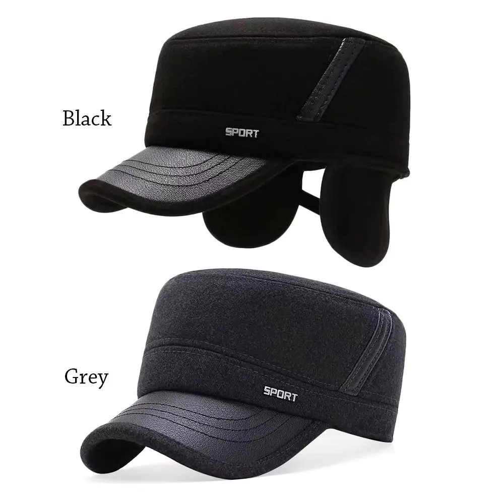 Sombrero de invierno con protección para los oídos al aire libre, orejeras cálidas a prueba de viento, gorra de béisbol informal gruesa para hombres - imagen 2