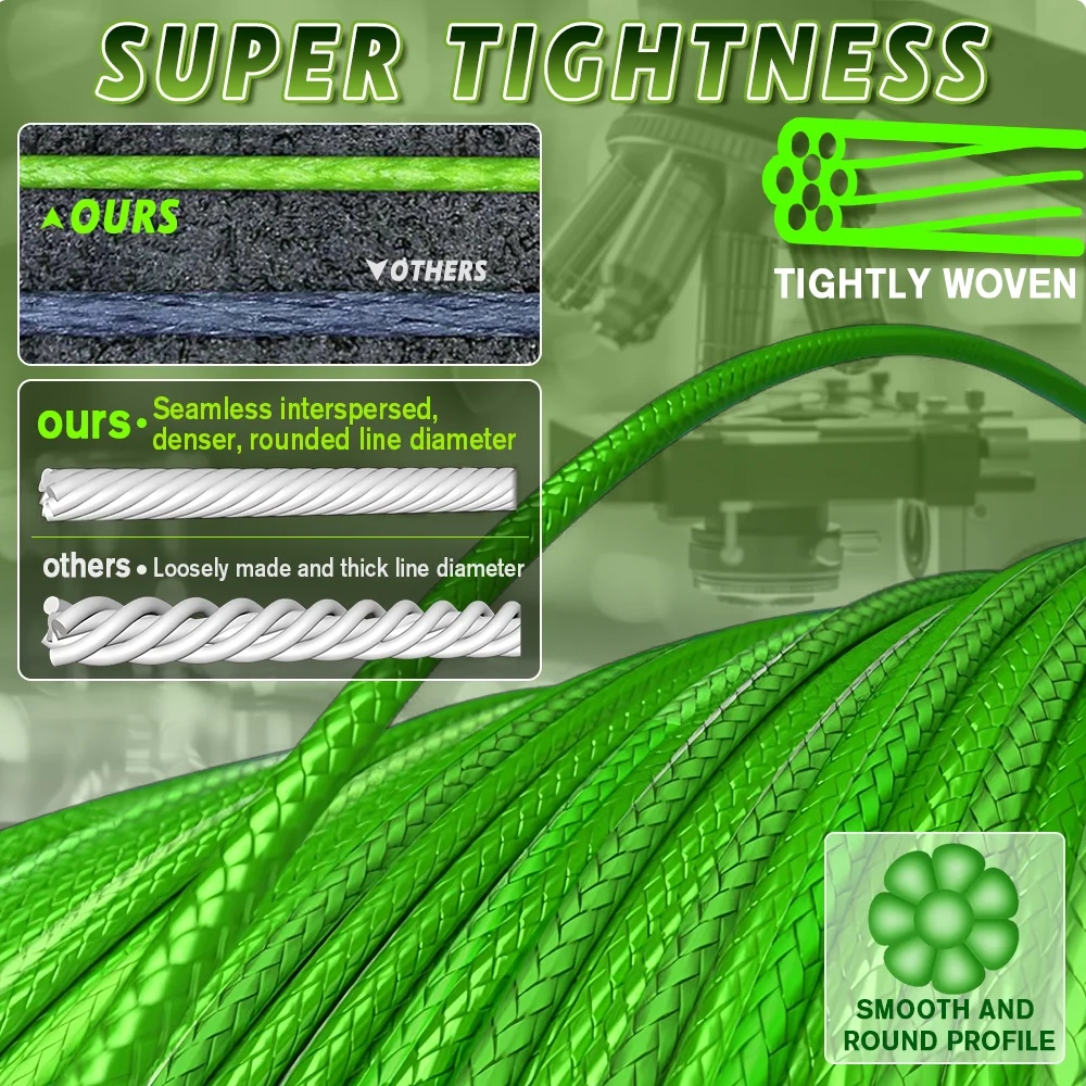 ZUKIBO Ghost 836 500M 8 hebras línea de pesca trenzada línea de PE trenzada avanzada anti-UV revestimiento a prueba de agua de mar línea de pesca que se hunde - imagen 5