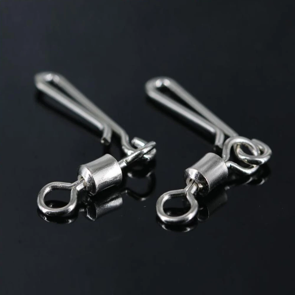 DNDYUJU-conector giratorio de pesca de acero inoxidable, accesorios de pesca de carpa, herramientas de pesca, 50 unidades - imagen 5
