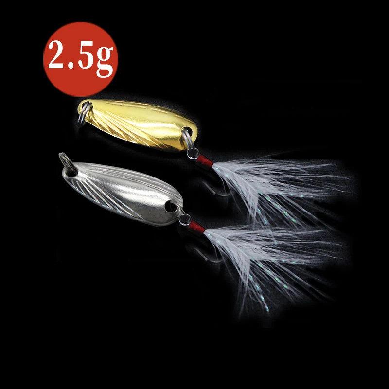 Señuelos de Pesca de Metal Wobbler, anzuelo giratorio, cuchara de cebo Artificial, lubina dura, lentejuelas, 3g/5g, 1 piezas - imagen 3