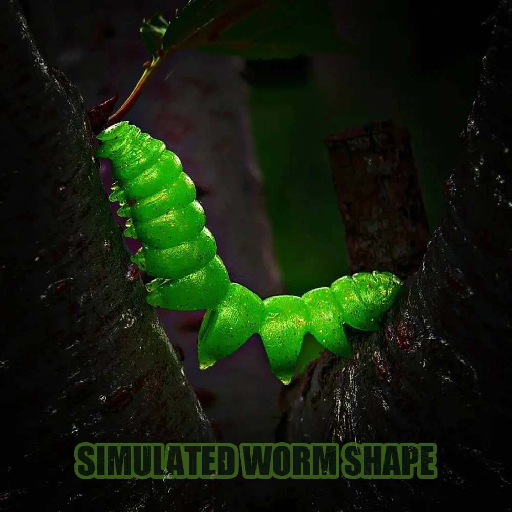 Spinpoler-señuelo de pesca suave, gusano pobre, cebo de plástico flotante TPR, Caterpillar biónico, Swimbait segmentado para trucha, lubina, Ned Wacky - imagen 4